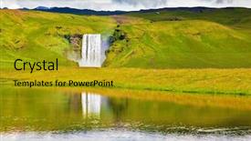  Presentation with reflection lgbtq - Cool new theme with abound - incredible reflection abounding waterfall skogafoss backdrop and a gold colored foreground