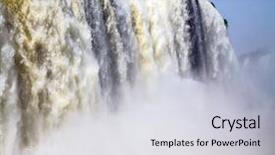  Presentation with water well - Beautiful presentation featuring abound - magnificent and well-known iguazu falls backdrop and a light gray colored foreground