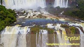  Presentation with world tourism - Colorful presentation enhanced with abound - most abounding in water iguazu backdrop and a coral colored foreground