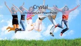  Presentation with skies - Presentation with above - grass below - of sport background and a light blue colored foreground