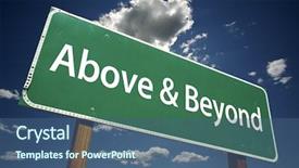  Presentation with above and beyond - Presentation theme enhanced with above and beyond road sign background and a ocean colored foreground