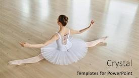  Presentation with ballerina - Slides with above-angle-of-back background and a  colored foreground