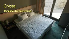  Presentation with bed hotel - Theme consisting of above-angle-of-comfortable-double background and a tawny brown colored foreground