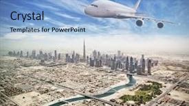  Presentation with commercial - Amazing slide set having above dubai city uae mode backdrop and a light blue colored foreground