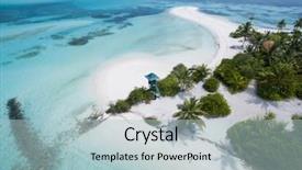  Presentation with lifeguard - Audience pleasing PPT theme consisting of above landscape seascape aerial view backdrop and a light blue colored foreground