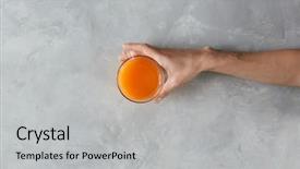  Presentation with japanese new year above view - Beautiful theme featuring above of female hand holding backdrop and a light gray colored foreground