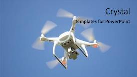  Presentation with camera drone - Amazing theme having above proper for aerial surveillance backdrop and a teal colored foreground