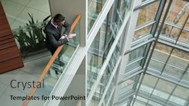  Presentation with tall building - PPT theme featuring above-shot-of-young-elegant background and a light gray colored foreground