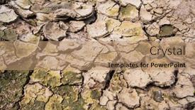  Presentation with soil - PPT layouts enhanced with above-surface-of-dry-soil background and a coral colored foreground