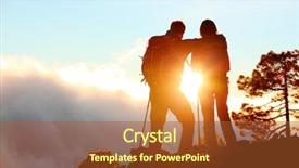  Presentation with backpacks - Amazing presentation having above the clouds on trek backdrop and a red colored foreground