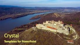  Presentation with arizona horseshoe bend colorado river - Colorful slides enhanced with above the danube river bend backdrop and a tawny brown colored foreground