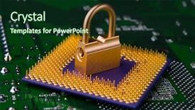  Presentation with processor - PPT layouts having above the up-side down background and a forest green colored foreground