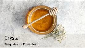  Presentation with japanese new year above view - Theme enhanced with above view of bowl full background and a mint green colored foreground