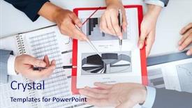  Presentation with human resource - Beautiful slide set featuring above view of business partners backdrop and a sky blue colored foreground