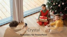  Presentation with christmas kids - 