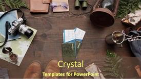  Presentation with foreign - PPT theme having above-view-of-foreign-passports background and a tawny brown colored foreground