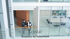  Presentation with business report - Theme featuring above-view-of-modern-young background and a light blue colored foreground