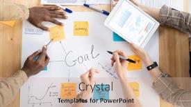  Presentation with ethnic - Beautiful presentation theme featuring above-view-of-multi-ethnic backdrop and a coral colored foreground