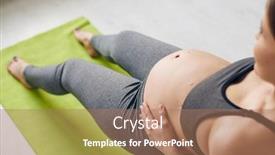  Presentation with relaxation - Beautiful presentation featuring above-view-of-pregnant-woman backdrop and a coral colored foreground