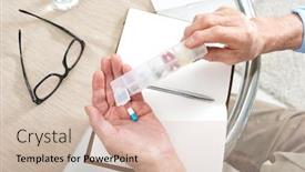  Presentation with elderly - PPT theme with above-view-of-unrecognizable-elderly background and a lemonade colored foreground