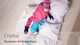  Presentation with snowboard - PPT layouts featuring above-view-of-woman background and a lemonade colored foreground