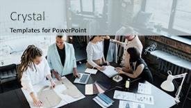  Presentation with tailoring - Beautiful slide set featuring above-view-of-young-fashion backdrop and a lemonade colored foreground