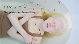  Presentation with clear water - Presentation theme having above-view-of-young-pale background and a light gray colored foreground