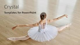  Presentation with ballerina - Slide deck enhanced with above-view-of-young-slim background and a soft green colored foreground