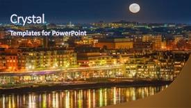  Presentation with moon - Cool new theme with above washington dc and potomac backdrop and a  colored foreground