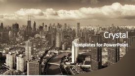  Presentation with shanghai - Slide deck consisting of above with suzhou creek background and a violet colored foreground