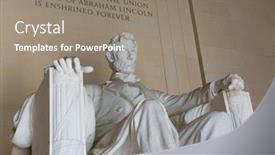  Presentation with abraham lincoln - Slides having abraham lincoln memorial building washington dc us usa background and a gray colored foreground