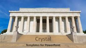  Presentation with abraham lincoln - Cool new presentation theme with abraham lincoln memorial building washington dc us usa backdrop and a coral colored foreground