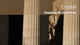  Presentation with abraham lincoln - Cool new slides with abraham-lincoln-statue-in-lincoln backdrop and a coral colored foreground