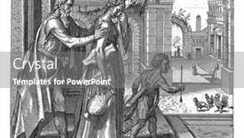  Presentation with abraham - Presentation theme with abraham-sends-hagar-and-ishmael background and a  colored foreground