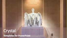  Presentation with lincoln - Slides with abrahami - lincoln memorial in washington dc background and a  colored foreground