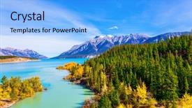  Presentation with abraham - Slide set enhanced with abrahamic - picturesque abraham lake background and a light blue colored foreground