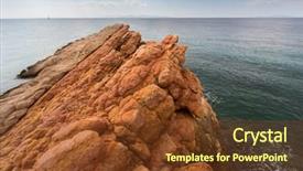  Presentation with rocky shore - Theme with abrang - rocky shore by minerals background and a  colored foreground