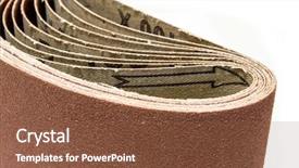  Presentation with black and white film strip - Presentation design with abrasivity - abrasive cloth strip isolated background and a tawny brown colored foreground