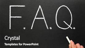  Presentation with questions - PPT theme consisting of abreviations - faq frequently asked questions abbreviation background and a dark gray colored foreground