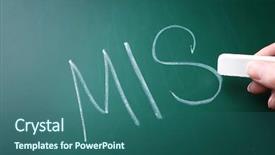  Presentation with chalk board - PPT layouts consisting of abreviations - female hand writing management abbreviation background and a ocean colored foreground