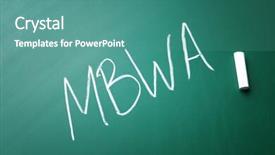  Presentation with chalk board - Audience pleasing PPT layouts consisting of abreviations - management abbreviation mbwa written backdrop and a  colored foreground