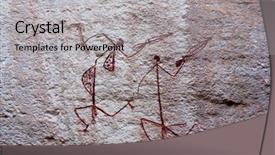  Presentation with aboriginal art - Amazing presentation theme having abrigonals - aboriginal rock art paintings backdrop and a light gray colored foreground