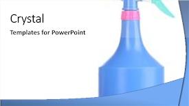  Presentation with sponges - PPT theme consisting of abrorption - cellulose sponges and spray isolated background and a white colored foreground