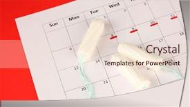  Presentation with cotton - Theme with abrorption - menstruation calendar with cotton tampons background and a lemonade colored foreground