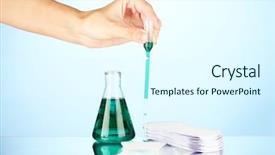  Presentation with testing - PPT theme with abrorption - testing sanitary pads for absorbency background and a cool aqua colored foreground