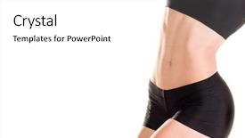  Presentation with abs stimulator - Presentation theme having ab - abs of slim muscular women background and a white colored foreground