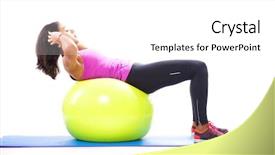  Presentation with fitness - Audience pleasing slide set consisting of abs with a fitness ball backdrop and a white colored foreground