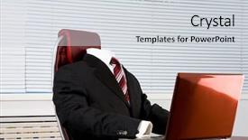  Presentation with elegant - Amazing PPT theme having absent - image of elegant suit backdrop and a light gray colored foreground