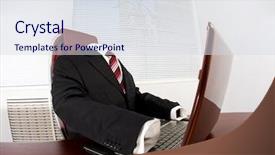  Presentation with elegant - Slide set consisting of absent - image of elegant suit background and a sky blue colored foreground