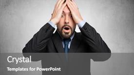  Presentation with evolution of man - Audience pleasing theme consisting of absent - portrait of a careless man backdrop and a gray colored foreground